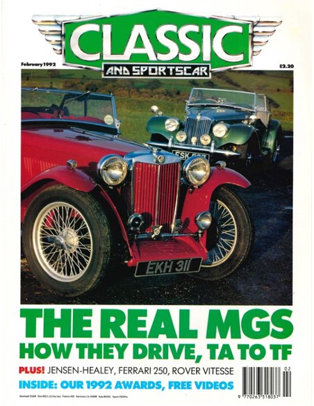 1992 CLASSIC AND SPORTSCAR MAGAZINE (02) FEBRUAR ENGLISCH