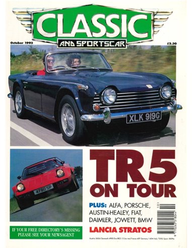 1993 CLASSIC AND SPORTSCAR MAGAZINE (10) OKTOBER ENGELS