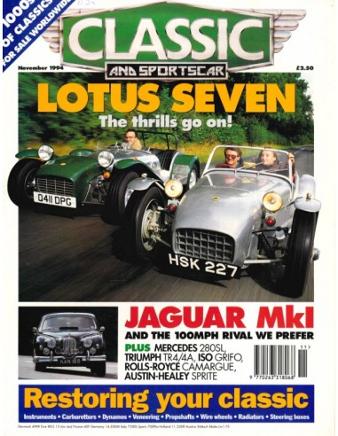 1994 CLASSIC AND SPORTSCAR MAGAZIN (11) NOVEMBER ENGLISCH
