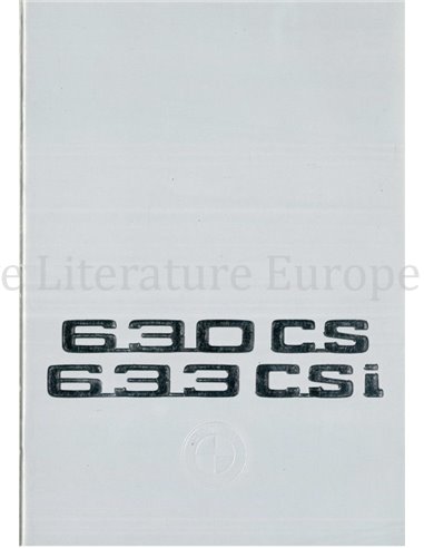 1976 BMW 6ER PROSPEKT NIEDERLÄNDISCH