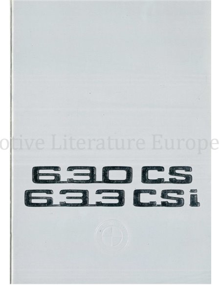 1976 BMW 6 SERIES BROCHURE DUTCH