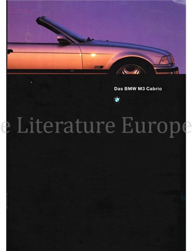 1996 BMW M3 CABRIOLET BROCHURE DUITS