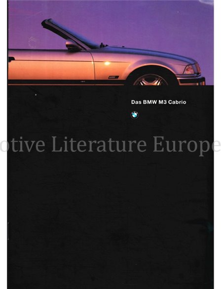 1996 BMW M3 CABRIOLET BROCHURE DUITS