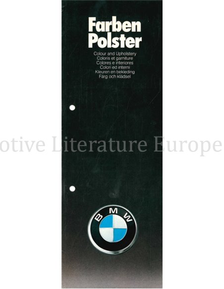 1975 BMW PROGRAMMA KLEUREN EN BEKLEDING BROCHURE 
