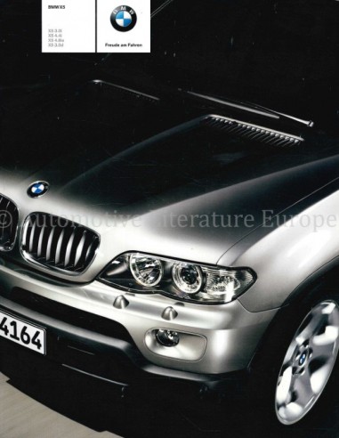 2004 BMW X5 BROCHURE DUITS