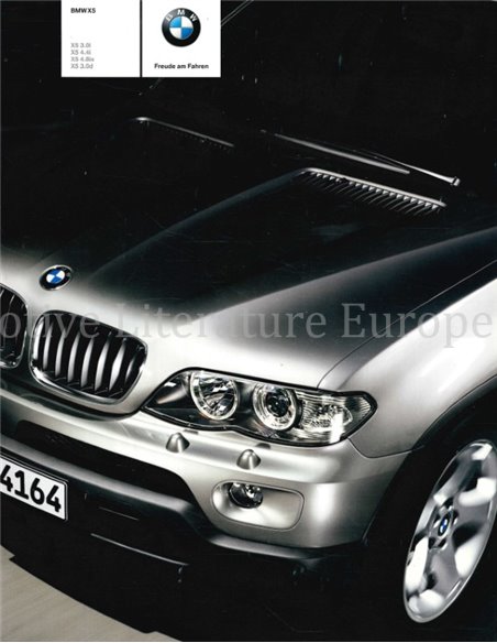 2004 BMW X5 BROCHURE DUITS