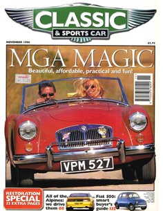 1996 CLASSiC AND SPORTSCAR MAGAZIN (11) NOVEMBER ENGLISCH