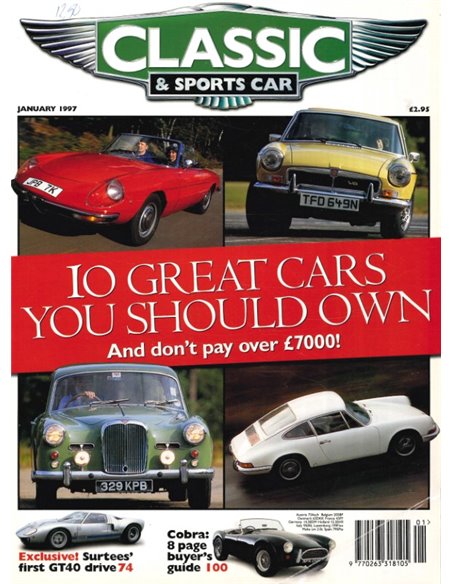 1997 CLASSIC AND SPORTSCAR MAGAZINE (01) JANUARY ENGLISH