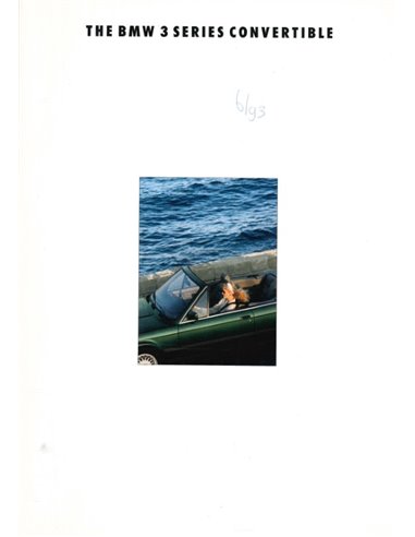 1992 BMW 3 SERIES CONVERTIBLE BROCHURE ENGLISH