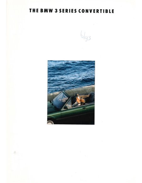 1992 BMW 3 SERIES CONVERTIBLE BROCHURE ENGLISH