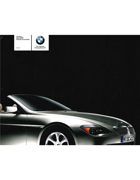2004 BMW 6 SERIES CONVERTIBLE BROCHURE ENGLISH (US)