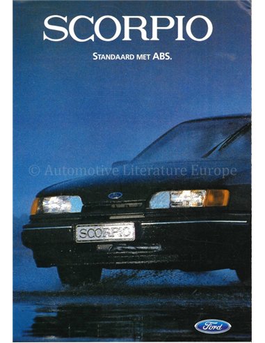 1985 FORD SCORPIO BROCHURE DUTCH