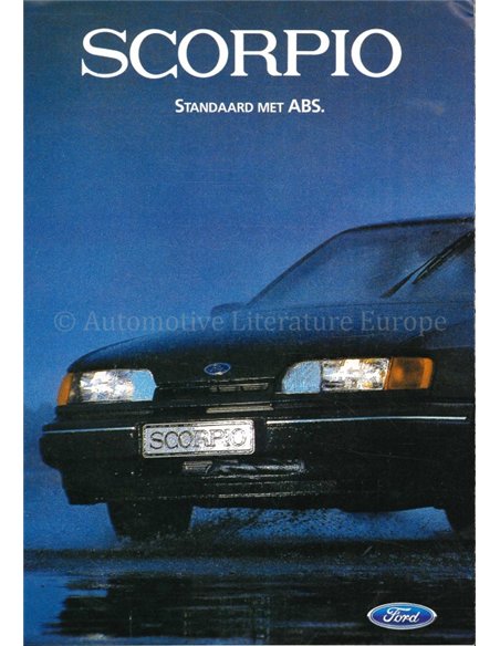1985 FORD SCORPIO BROCHURE DUTCH