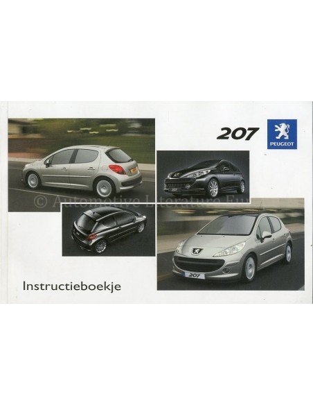 2006 PEUGEOT 207 INSTRUCTIEBOEKJE NEDERLANDS