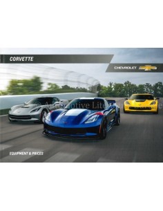 2017 CHEVROLET CORVETTE EQUIPMENT | PRIJSLIJST BROCHURE ENGELS 