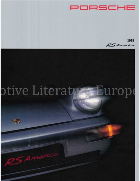 1993 PORSCHE 911 RS AMERICA BROCHURE ENGLISH (US)