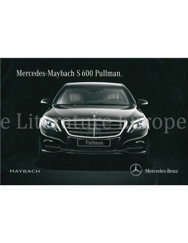 2015 MERCEDES MAYBACH S-KLASSE BROCHURE ENGELS