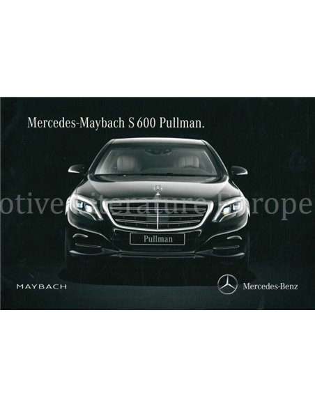 2015 MERCEDES MAYBACH S-KLASSE BROCHURE ENGELS