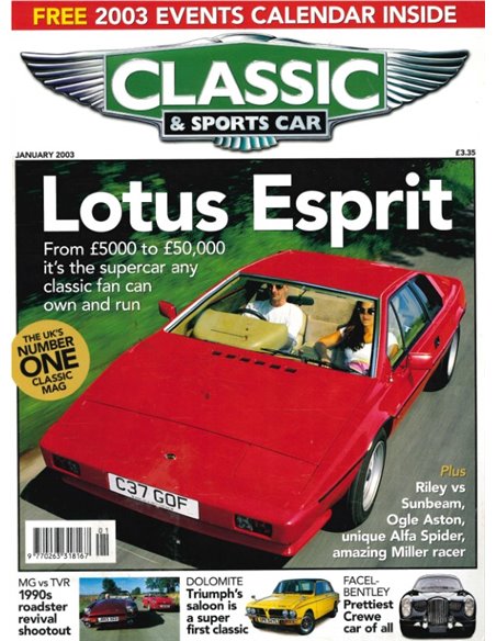 2003 CLASSIC AND SPORTSCAR MAGAZIN (01) JANUAR ENGLISCH