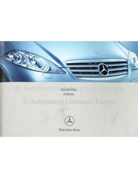 2004 MERCEDES BENZ A KLASSE BETRIEBSANLEITUNG NIEDERLÄNDISCH
