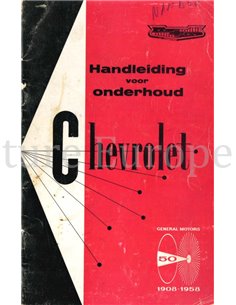 1958 CHEVROLET PROGRAMM BETRIEBSANLEITUNG NIEDERLÄNDISCH