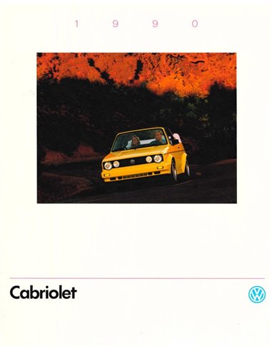1990 VOLKSWAGEN GOLF CABRIO PROSPEKT ENGLISCH (USA)