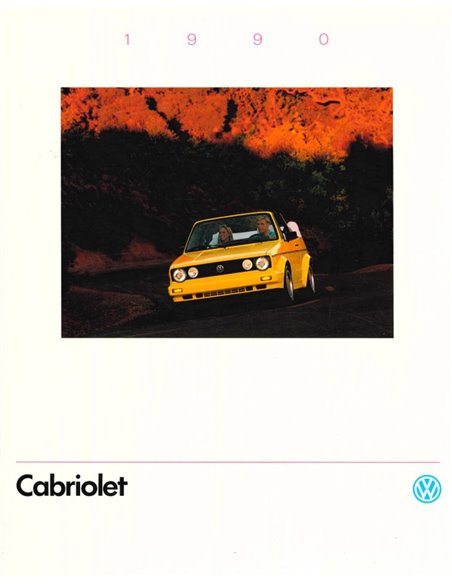 1990 VOLKSWAGEN GOLF CABRIO PROSPEKT ENGLISCH (USA)