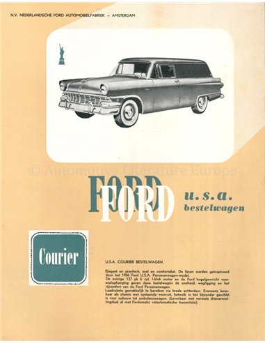 1956 FORD COURIER LEAFLET NEDERLANDS