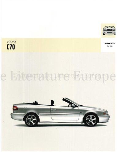 2005 VOLVO C70 CONVERTIBLE PROSPEKT NIEDERLÄNDISCH