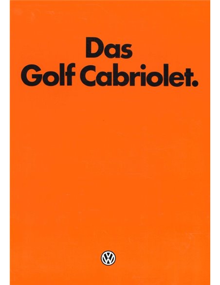 1980 VOLKSWAGEN GOLF CONVERTIBLE BROCHURE GERMAN