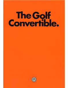 1981 VOLKSWAGEN GOLF CONVERTIBLE BROCHURE ENGLISH