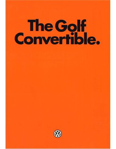 1981 VOLKSWAGEN GOLF CONVERTIBLE BROCHURE ENGLISH