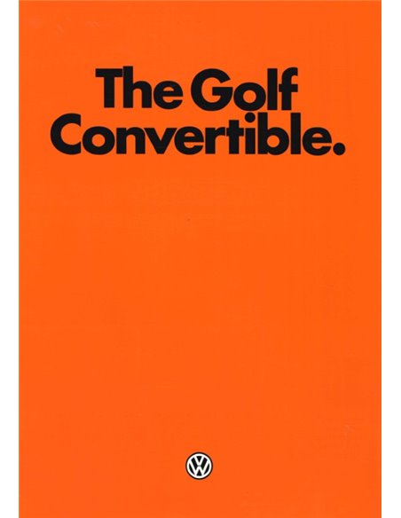1981 VOLKSWAGEN GOLF CONVERTIBLE BROCHURE ENGLISH