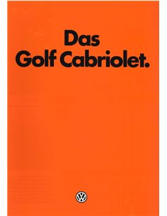 1982 VOLKSWAGEN GOLF CABRIOLET BROCHURE DUITS