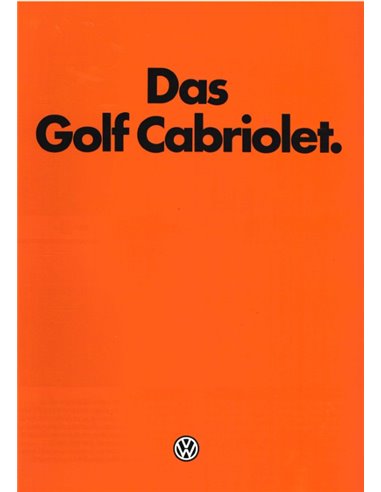 1982 VOLKSWAGEN GOLF CONVERTIBLE BROCHURE GERMAN