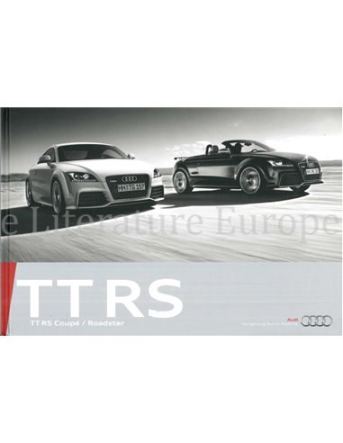 2009 AUDI TT RS HARDBACK BROCHURE GERMAN