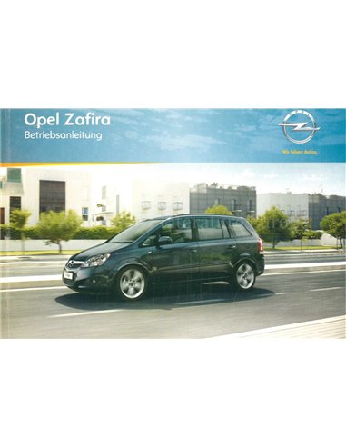 2010 OPEL ZAFIRA INSTRUCTIEBOEKJE DUITS