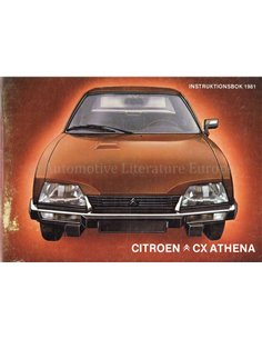 1981 CITROEN CX ATHENA INSTRUCTIEBOEKJE ZWEEDS