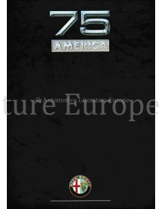 1988 ALFA ROMEO 75 3.0 AMERICA BROCHURE FRANS