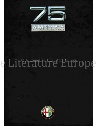 1988 ALFA ROMEO 75 3.0 AMERICA BROCHURE FRANS