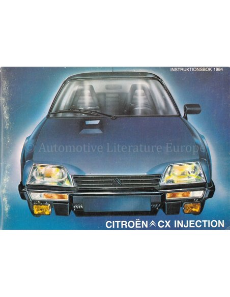 1984 CITROËN CX INJECTION BETRIEBSANLEITUNG SWEDISCH