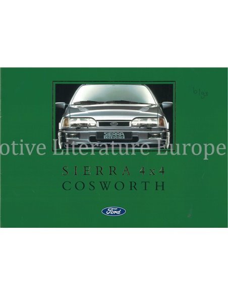 1991 FORD SIERRA COSWORTH 4X4 BROCHURE NEDERLANDS