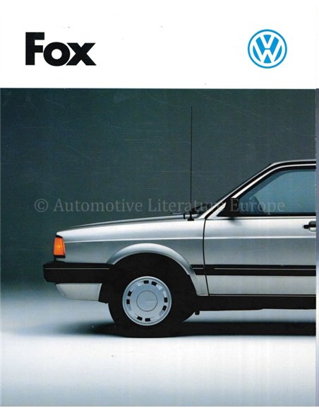 1987 VOLKSWAGEN FOX BROCHURE ENGLISH