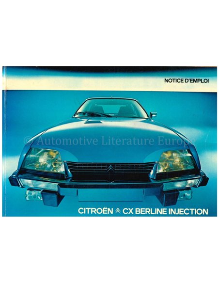 1977 CITROEN CX INJECTIE INSTRUCTIEBOEKJE FRANS