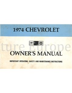 1974 CHEVROLET BETRIEBSANLEITUNG ENGLISCH