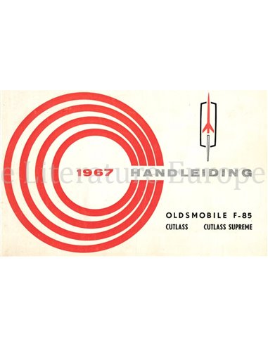 1967 OLDSMOBILE F-85 INSTRUCTIEBOEKJE NEDERLANDS