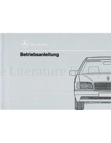 1992 MERCEDES BENZ S KLASSE INSTRUCTIEBOEKJE DUITS