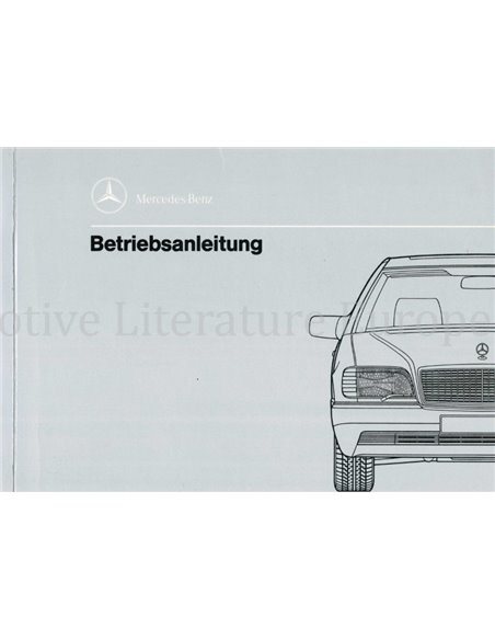 1992 MERCEDES BENZ S KLASSE INSTRUCTIEBOEKJE DUITS