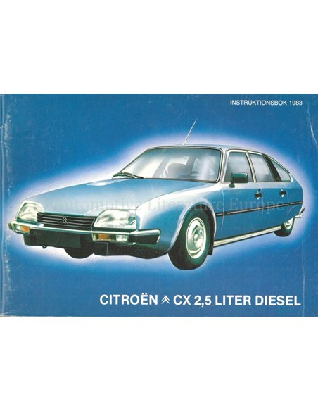 1983 CITROEN CX 2.5 LITRE DIESEL OWNERS MANUAL SWEDISH