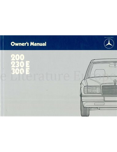 1985 MERCEDES BENZ E KLASSE INSTRUCTIEBOEKJE ENGELS
